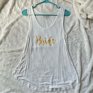 Bridal Boutique by LDLA Elegant White Bride Tank Top M